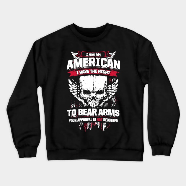 I Am An American Crewneck Sweatshirt by babettenoella